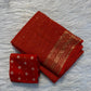 Beautiful russian viscous silk saree with checks