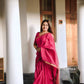Anumol- Beautiful Soft Narayanpet saree - Rani pink