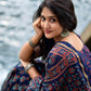 Handblock printed Chanderi silk cotton saree