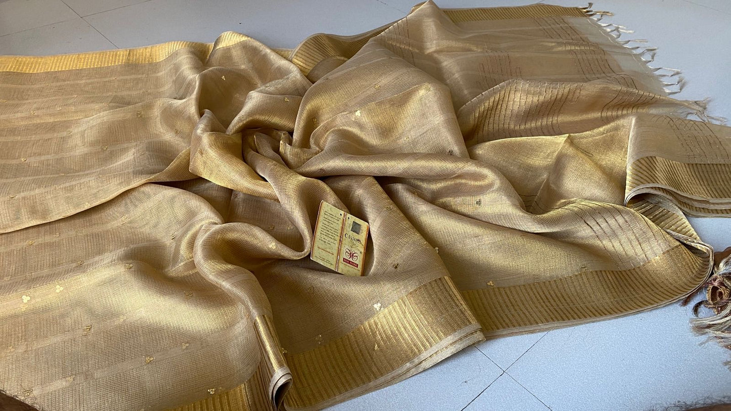 Pure Tissue tussar silk with sequins