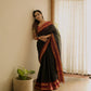 Ahaana inspired pure kanchi cotton saree in black and red combo - Prebooking