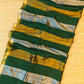 Linen sarees with gold silver zari stripes all over!