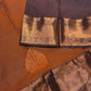 Beautiful premium rust orange semi silk saree with copper zari stripes and border
