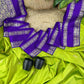Beautiful semi kanjivaram soft silk saree - green purple