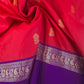 Semi kanchi silk saree with contrast border
