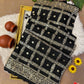 Soft munga silk saree with box checks weavings - black