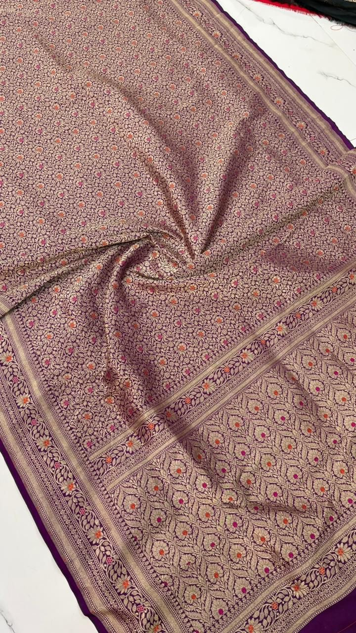 Beautiful heavy brocade katan silk sarees!