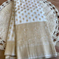 Semi banarasi saree with big border
