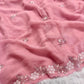 Soft crush tissue saree - pastel pink