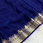 Beautiful viscous georgette saree with zari border and dola silk blouse