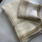 Beautiful viscous georgette saree with checks body and running blouse