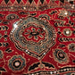 Pure Handblock ajrakh print mirror work modal silk saree (Prebooking 35 days)