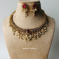 Ruby Cascade Pearl Choker Set