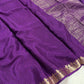 Premium viscous crushed chinon silk with lurex zari lines - 2