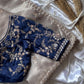 Organza handwork saree - Navy blue blouse (Prebooking)