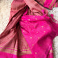 Beautiful khaddi georgette saree with intricate weavings!