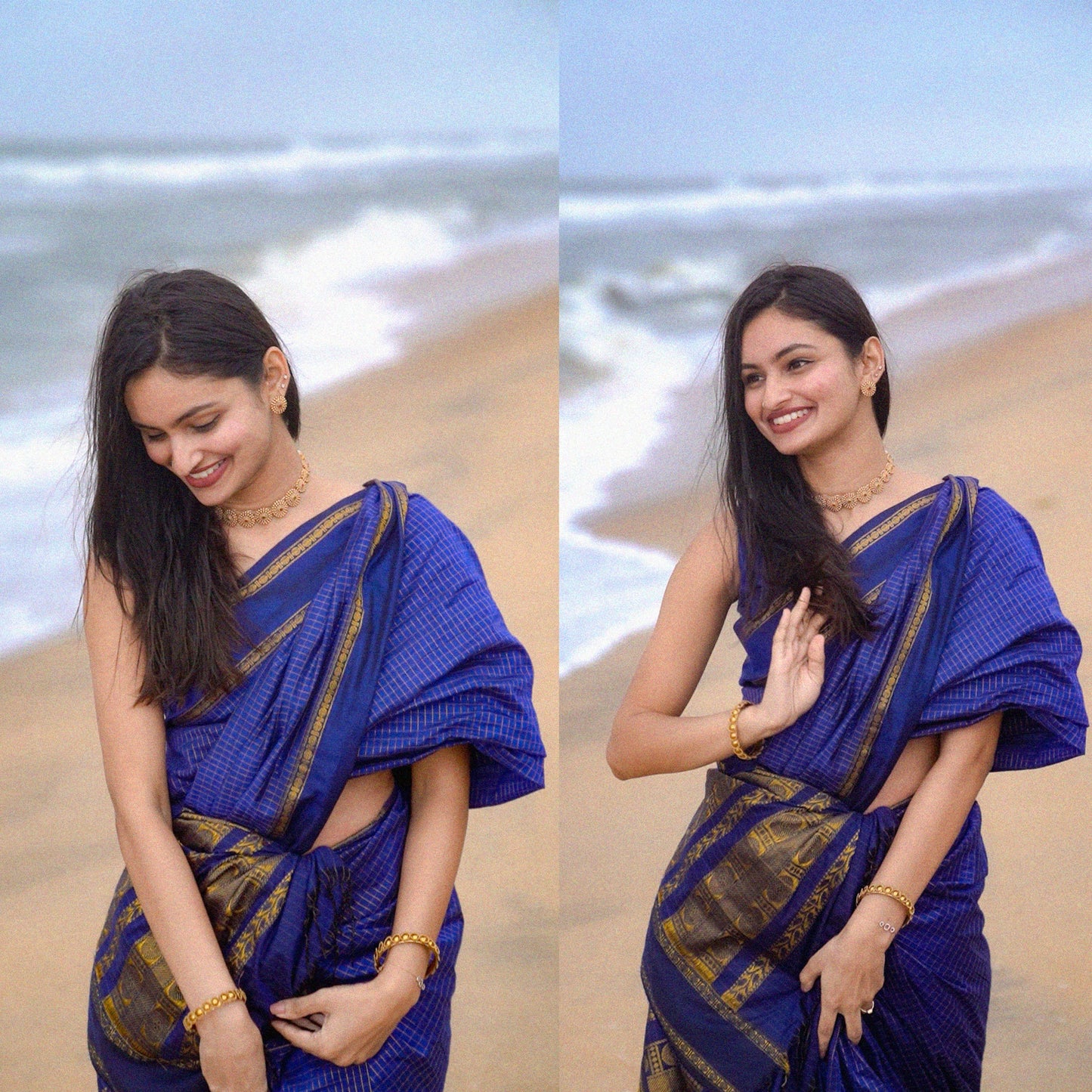 Arani silk cotton saree with checks