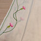 Pure mul cotton handpainted saree - globe amaranth