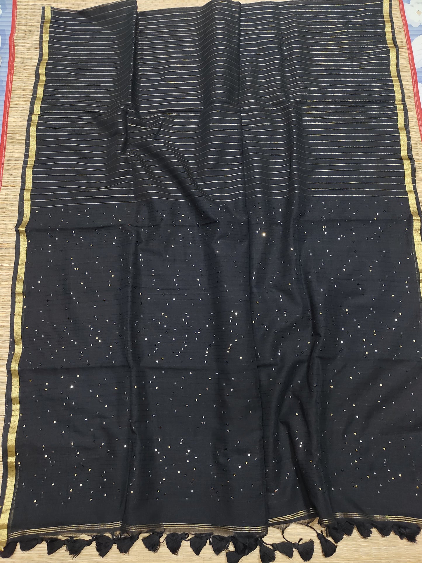 Pure cotton saree with zari stripes