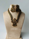 Peacock elegance temple set - green
