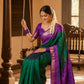 Beautiful semi silk saree with pochampally border