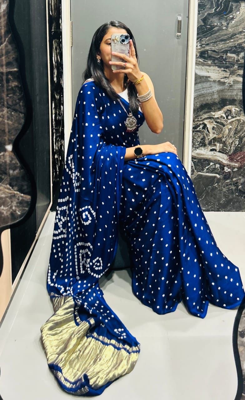 Bandhini gajji silk saree