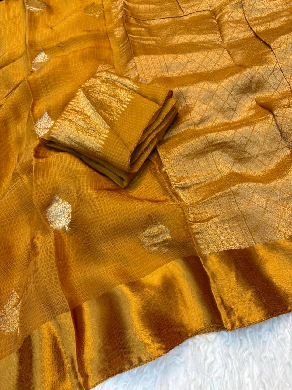 Premium viscous kota saree with satin border