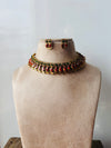 Beautiful mango palakka necklace- red