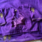 Mrunal Thakur inspired purple handwork organza saree
