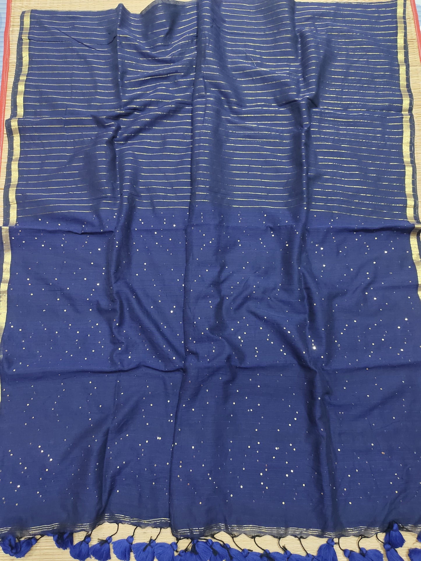 Pure cotton saree with zari stripes