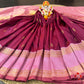 Beautiful soft semi silk saree with contrast border