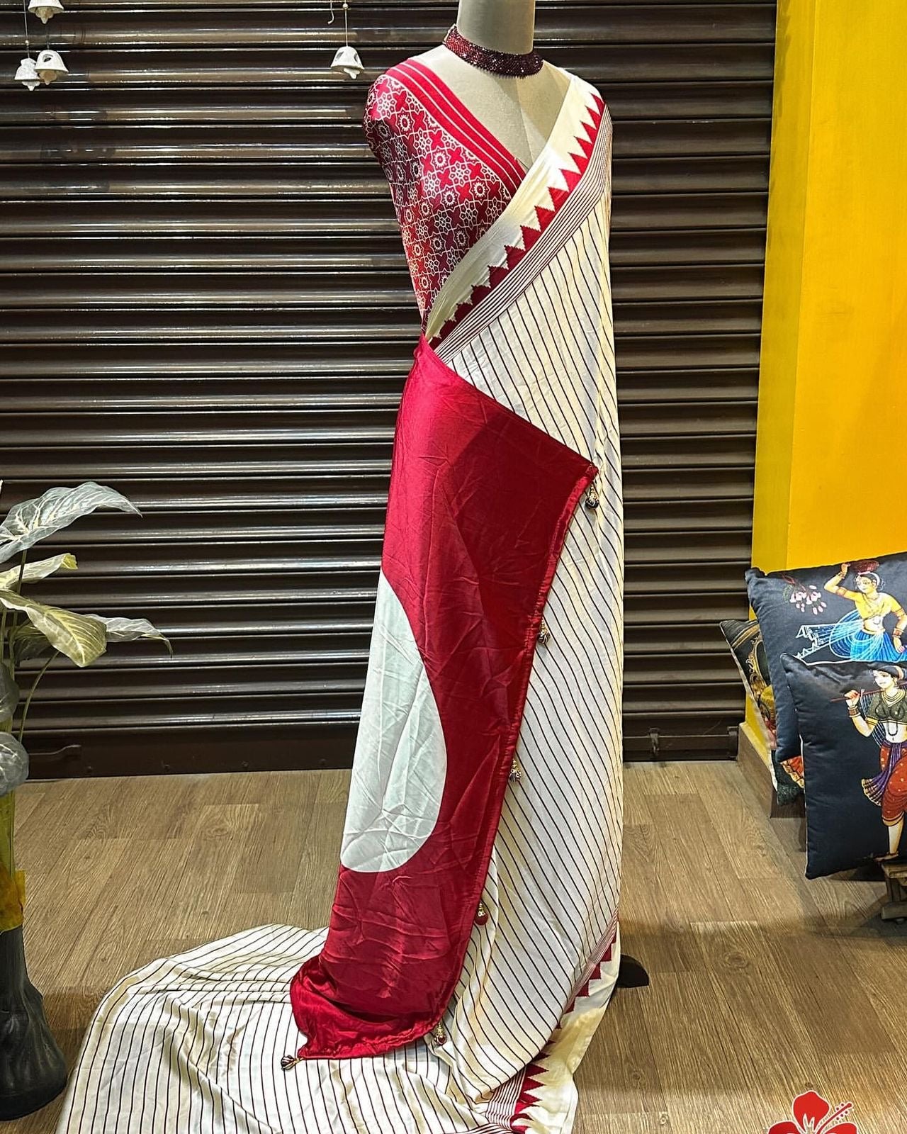 Semi gajji silk saree with running blouse