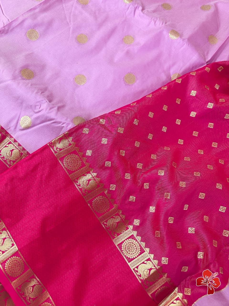Soft semi silk saree - coin chakra