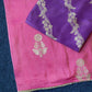 Premium Pure viscous dola silk saree with contrast blouse