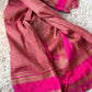 Beautiful khaddi georgette saree with intricate weavings!