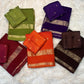 Beautiful viscose kota saree with dual jacquard border