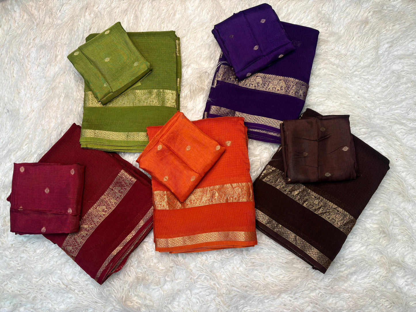 Beautiful viscose kota saree with dual jacquard border