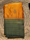 Soft and flowy crepe silk saree with Banarasi weavings