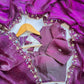 Dual tone shimmer chiffon saree