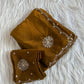 Gorgeous moss nylon mix handwork saree with intricate beads and sequins buttas and border