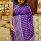 Banarasi semi Katan georgette saree with bandhini prints
