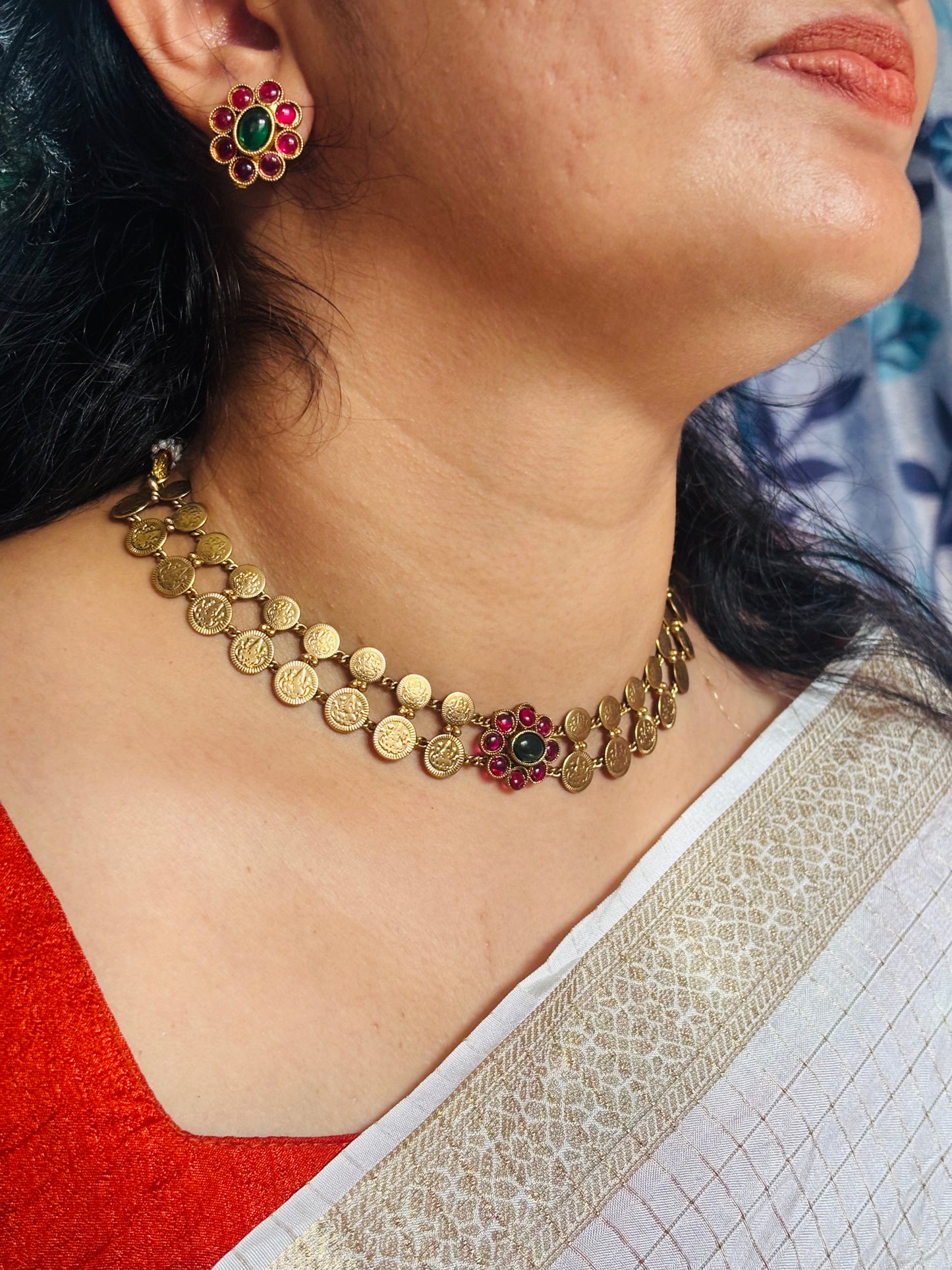 Double layer coin choker - Mix