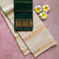 Pure plain sungudi cotton saree with double peacock border - white