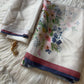 Soft georgette satin floral printed saree