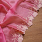 Pure organza silk saree with embroidery scallop border