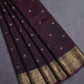 Beautiful semi katan Banarasi silk saree with buttis all over and zari pallu and blouse