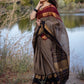 Pure kanchi cotton saree with red and black border