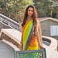Soft and authentic Mul cotton saree - Multicolor