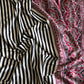 Soft and flowy crepe silk saree with stripes and ajrakh pallu