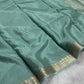 Premium viscous crushed chinon silk with lurex zari lines - 2